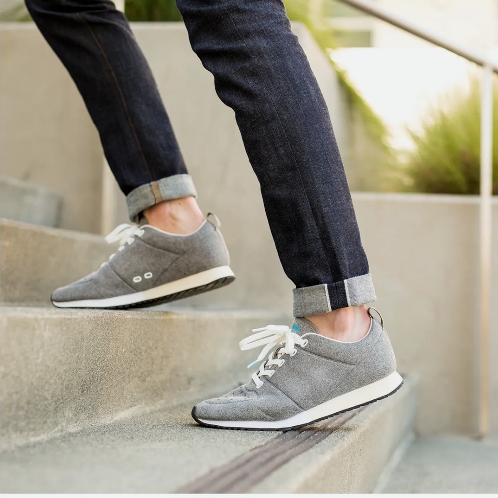 Native Vegan Unisex Sneakers Cornell Pigeon Grey Sz 8